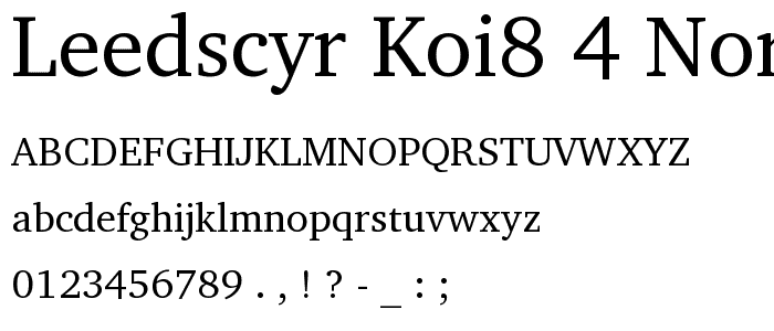 LeedsCyr Koi8_4 Normal font